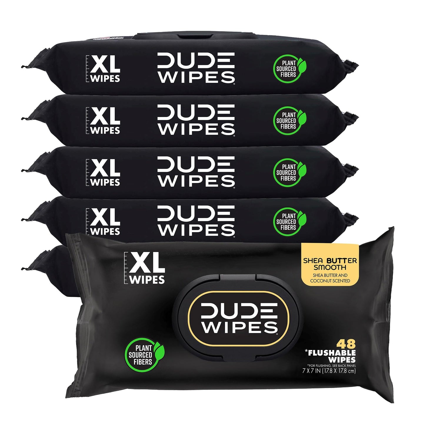 DUDE Wipes - Flushable Wipes - 3 Pack, 144 Wipes - Unscented Extra-Large Adult Wet Wipes - Vitamin-E & Aloe - Septic and Sewer Safe