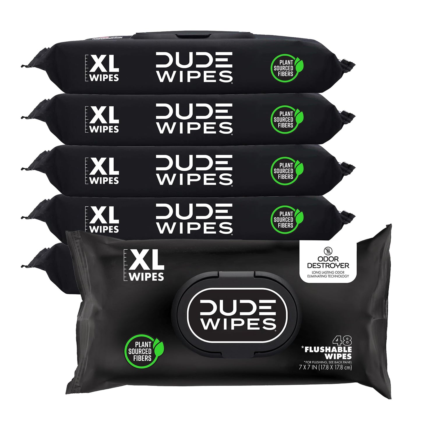 DUDE Wipes - Flushable Wipes - 3 Pack, 144 Wipes - Unscented Extra-Large Adult Wet Wipes - Vitamin-E & Aloe - Septic and Sewer Safe