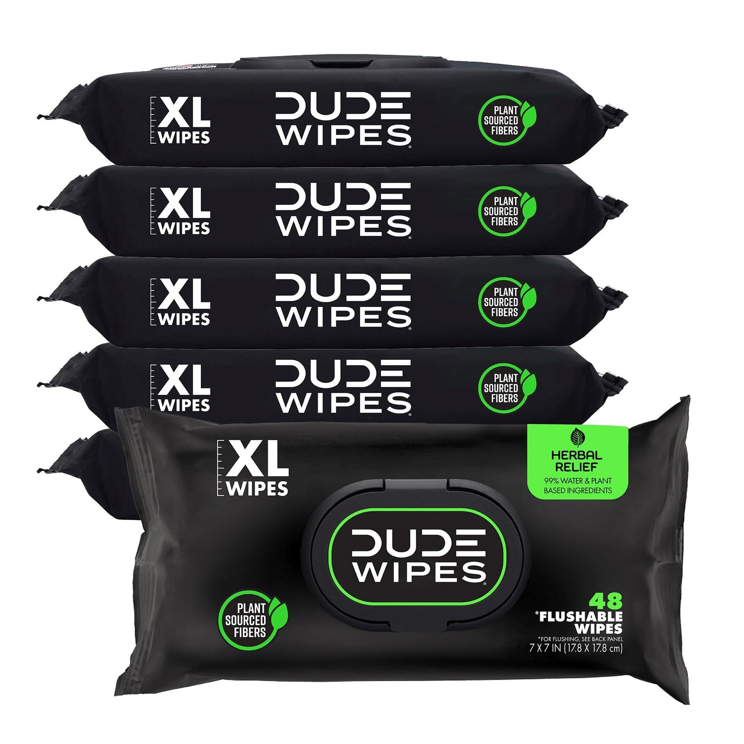 DUDE Wipes - Flushable Wipes - 3 Pack, 144 Wipes - Unscented Extra-Large Adult Wet Wipes - Vitamin-E & Aloe - Septic and Sewer Safe